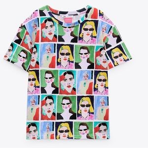 ZARA NATACHA PASCHAL PRINTED T-SHIRT